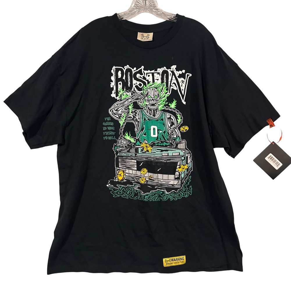 Brand X Boston The Garden Is Your Ticket To Hell Graphic Tee Black Mens 2X NEW
